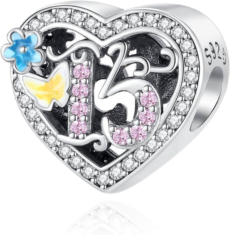 DATOUQI Queen Happy Birthday Hot Air Balloon Family Puppy Charm 925 Sterling Silver Charms for Bracelets and Necklaces Mother's Day Charms for Women - Image 1